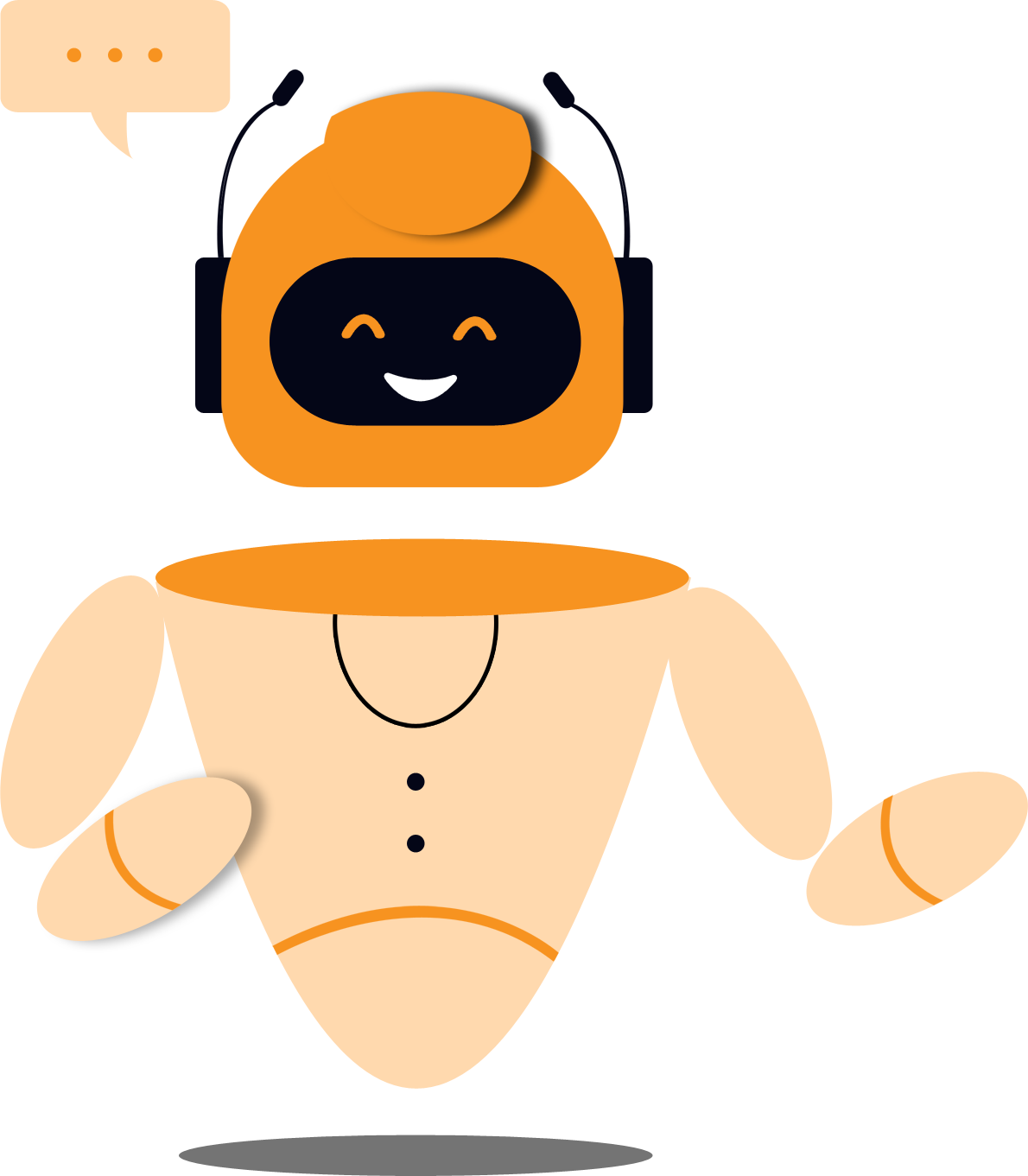 Illustration of an orange robot
